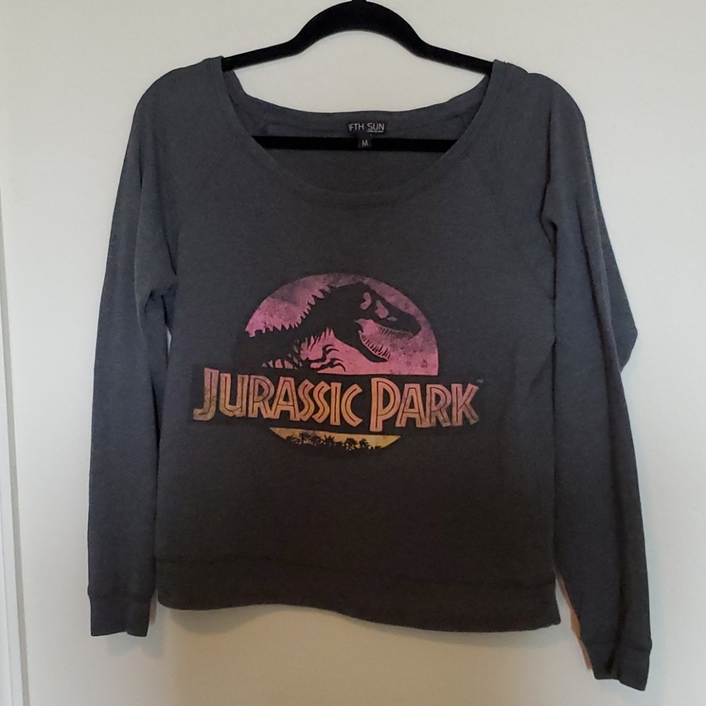 Distressed Jurassic Park Long Sleeve Tee